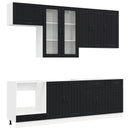 Køkken enhed LUCCA 8 pcs Sort Konstrueret træ