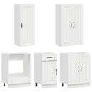 Køkken enhed LUCCA 5 pcs Hvid højglans Konstrueret træ