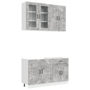 Køkken enhed KALMAR 4 pcs Betongrå Konstrueret træ