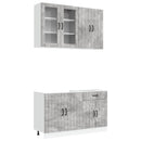 Køkken enhed LUCCA 4 pcs Betongrå Konstrueret træ
