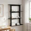 Væghylde Sort eg 100 x 20 x 126 cm Konstrueret træ