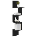 Væghylde Vægmonteret Sort eg 32 x 21 x 107 cm Konstrueret træ