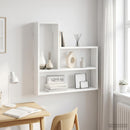 Væghylde Hvid 60 x 11 x 60 cm Konstrueret træ