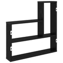 Væghylde Sort eg 60 x 11 x 60 cm Konstrueret træ