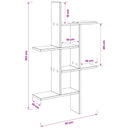 Væghylde Røget eg 61 x 15 x 102 cm Konstrueret træ