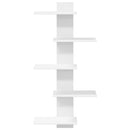 Væghængt Flydende Hylde Hvid 48,5 x 15 x 101 cm Konstrueret træ