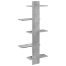 Væghængt Flydende Hylde Betongrå 48,5 x 15 x 101 cm