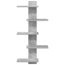 Væghængt Flydende Hylde Betongrå 48,5 x 15 x 101 cm