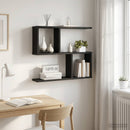 Væghylde Sort eg 60 x 12 x 50,5 cm Konstrueret træ