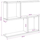 Væghylde Røget eg 60 x 12 x 50,5 cm Konstrueret træ
