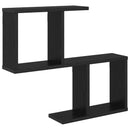 Væghylde Sort eg 60 x 12 x 50,5 cm Konstrueret træ