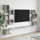 Væghængt TV-hylde Betongrå 180 x 15 x 94 cm Konstrueret træ