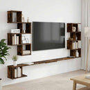Væghængt TV-hylde Røget eg 180 x 15 x 94 cm Konstrueret træ