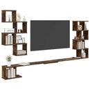 Væghængt TV-hylde Røget eg 180 x 15 x 94 cm Konstrueret træ