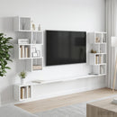 Væghængt TV-hylde Hvid 200 x 15 x 94 cm Konstrueret træ