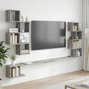 Væghængt TV-hylde Grå Sonoma 160 x 15 x 94 cm Konstrueret træ