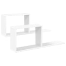 Svævehylder 2 pcs Hvid 80 x 15 x 30 cm Konstrueret træ