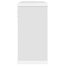 Svævehylder 2 pcs Hvid 80 x 15 x 30 cm Konstrueret træ