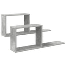Svævehylder 2 pcs Betongrå 80 x 15 x 30 cm Konstrueret træ