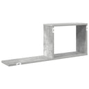 Svævehylder 2 pcs Betongrå 80 x 15 x 30 cm Konstrueret træ