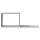 Svævehylder 2 pcs Betongrå 80 x 15 x 30 cm Konstrueret træ
