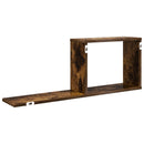 Svævehylder 2 pcs Røget eg 80 x 15 x 30 cm Konstrueret træ