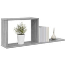 Svævehylder 2 pcs Grå Sonoma 80 x 15 x 30 cm Konstrueret træ