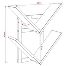 Væghængt Flydende Hylde Sort eg 43 x 15 x 47 cm Konstrueret træ