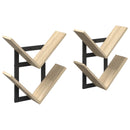 Væghængt Flydende Hylde 2 pcs Sonoma-eg 43 x 15 x 47 cm