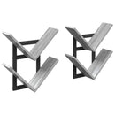 Væghængt Flydende Hylde 2 pcs Grå Sonoma 43 x 15 x 47 cm