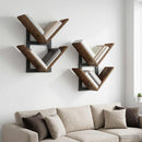 Væghængt Flydende Hylde 2 pcs Gammelt træ 43 x 15 x 47 cm