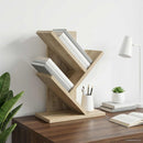 Træbogreol 3-lags 30 x 18 x 40 cm Konstrueret træ Sonoma-eg