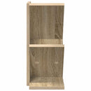 Træbogreol 3-lags 30 x 18 x 40 cm Konstrueret træ Sonoma-eg