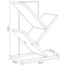 Træbogreol 3-lags 30 x 18 x 40 cm Konstrueret træ Røget eg