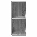 Træbogreol 3-lags 30 x 18 x 40 cm Konstrueret træ Grå Sonoma