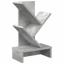 Træbogreol 3-lags 30 x 18 x 48 cm Konstrueret træ Betongrå