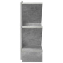 Træbogreol 3-lags 30 x 18 x 48 cm Konstrueret træ Betongrå