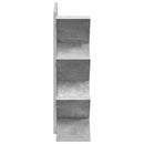 Træ Bogreol 4-Plan 30 x 18 x 60 cm Konstrueret træ Betongrå