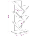 Træ Bogreol 4-Plan 30 x 18 x 60 cm Konstrueret træ Betongrå