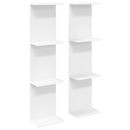 Væghylde 2 pcs Hvid 25 x 15 x 100 cm Konstrueret træ