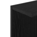 Væghylde 2 pcs Sort eg 25 x 15 x 100 cm Konstrueret træ