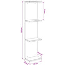 Væghylde 2 pcs Sonoma-eg 25 x 15 x 100 cm Konstrueret træ
