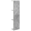 Væghylde 2 pcs Betongrå 25 x 15 x 100 cm Konstrueret træ