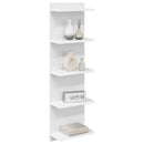Væghylde 2 pcs Hvid 30 x 15 x 100 cm Konstrueret træ