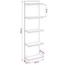 Væghylde 2 pcs Hvid 30 x 15 x 100 cm Konstrueret træ