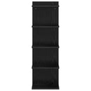 Væghylde 2 pcs Sort eg 30 x 15 x 100 cm Konstrueret træ