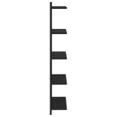 Væghylde 2 pcs Sort eg 30 x 15 x 100 cm Konstrueret træ