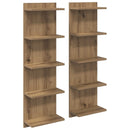 Væghylde 2 pcs Artisan-eg 30 x 15 x 100 cm Konstrueret træ