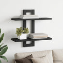Svævehylder Sort eg 40 x 15 x 40 cm Konstrueret træ