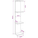 Væghylde 2 pcs Sort eg 22 x 15 x 100 cm Konstrueret træ